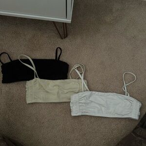 TNA Tube Tops- yellow, white, and black